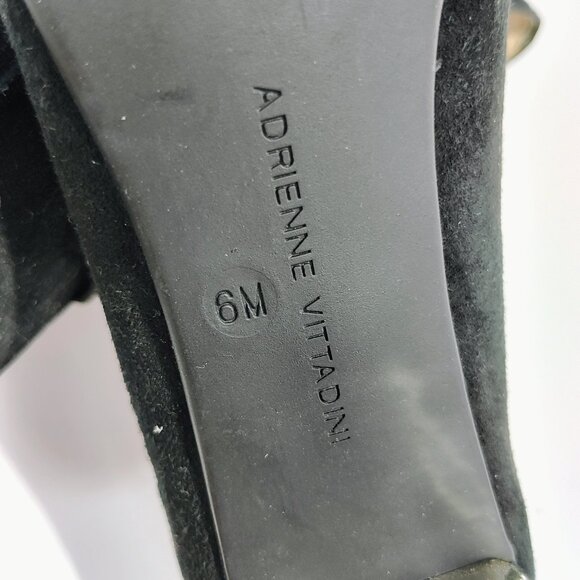 Adrienne Vittadini Women's Size 6M Black Suede Penny Loafer Block Heels - Picture 15 of 16